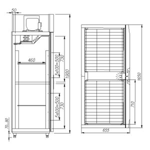 Шкаф комбинированный Carboma RF1120 INOX - Изображение 2