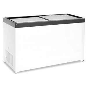 Ларь морозильный с прямым стеклом CRYSPI ЛВН 500 П (СF 500FQ) серый 6 корзин