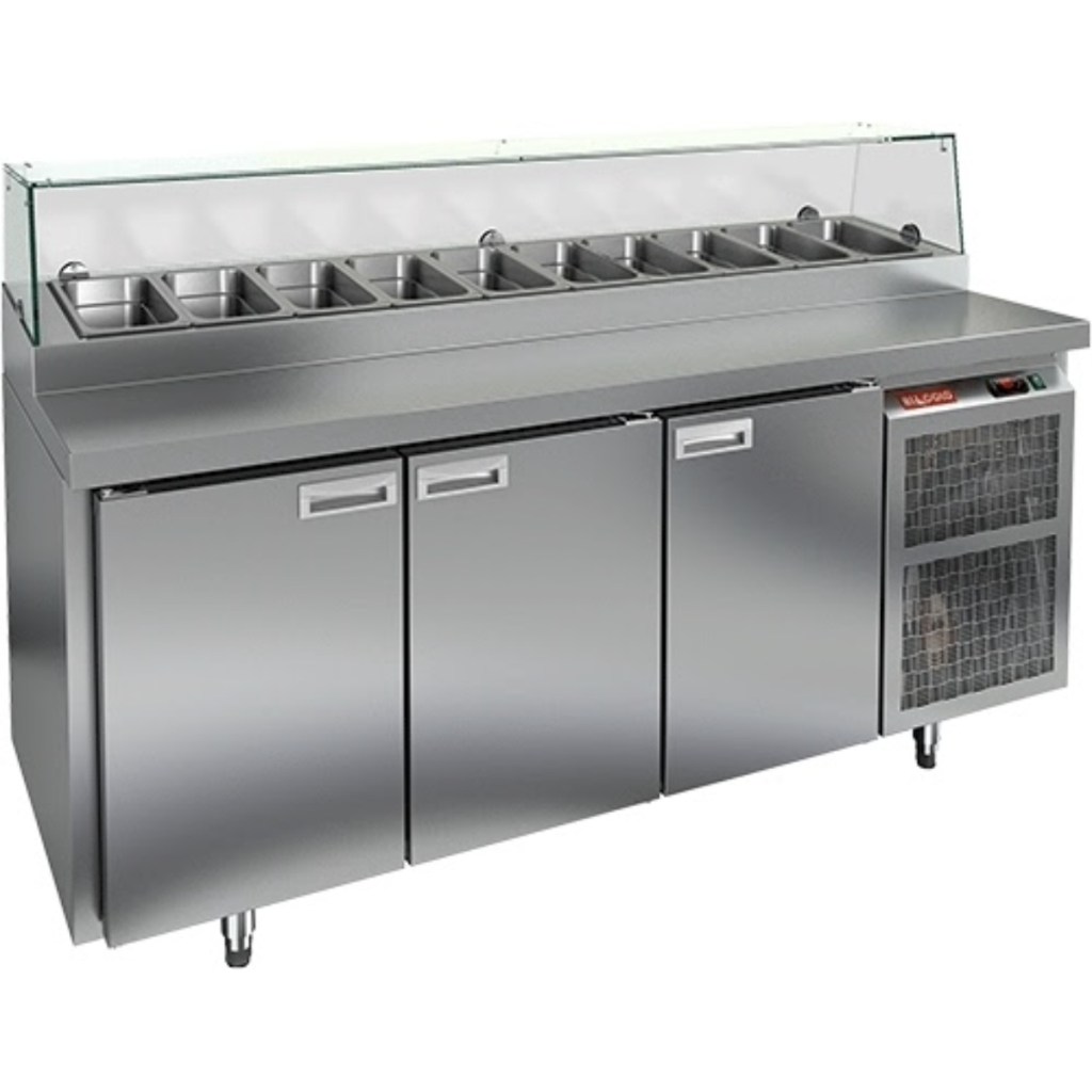 Стол холодильный для пиццы HiCold PZ1-111GN (1/3) стекло