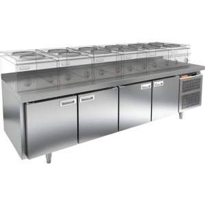 Стол охлаждаемый HiCold GN 1111/TN LT под тепловое оборудование, без столещницы