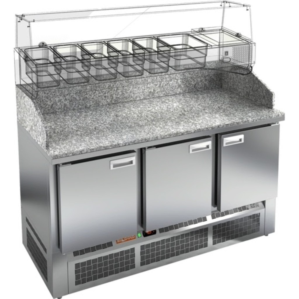 Стол холодильный для пиццы HiCold PZE3-111/GN камень