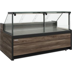 Витрина холодильная Carboma GC111 VM 2,5-1 (1008 Темный дуб) (динамика, без боковин)