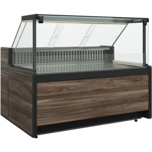 Витрина морозильная Carboma GC111 SL 1,25‑1 (1008 Темный дуб) (без боковин)