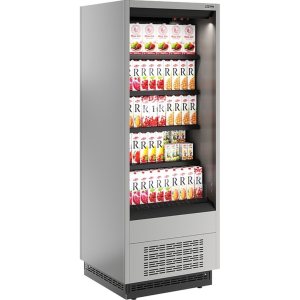 Горка холодильная Carboma FC20-07 VM 0,6-2 0030 (версия 2.0) (9006-9005) (бок металл с зеркалом)