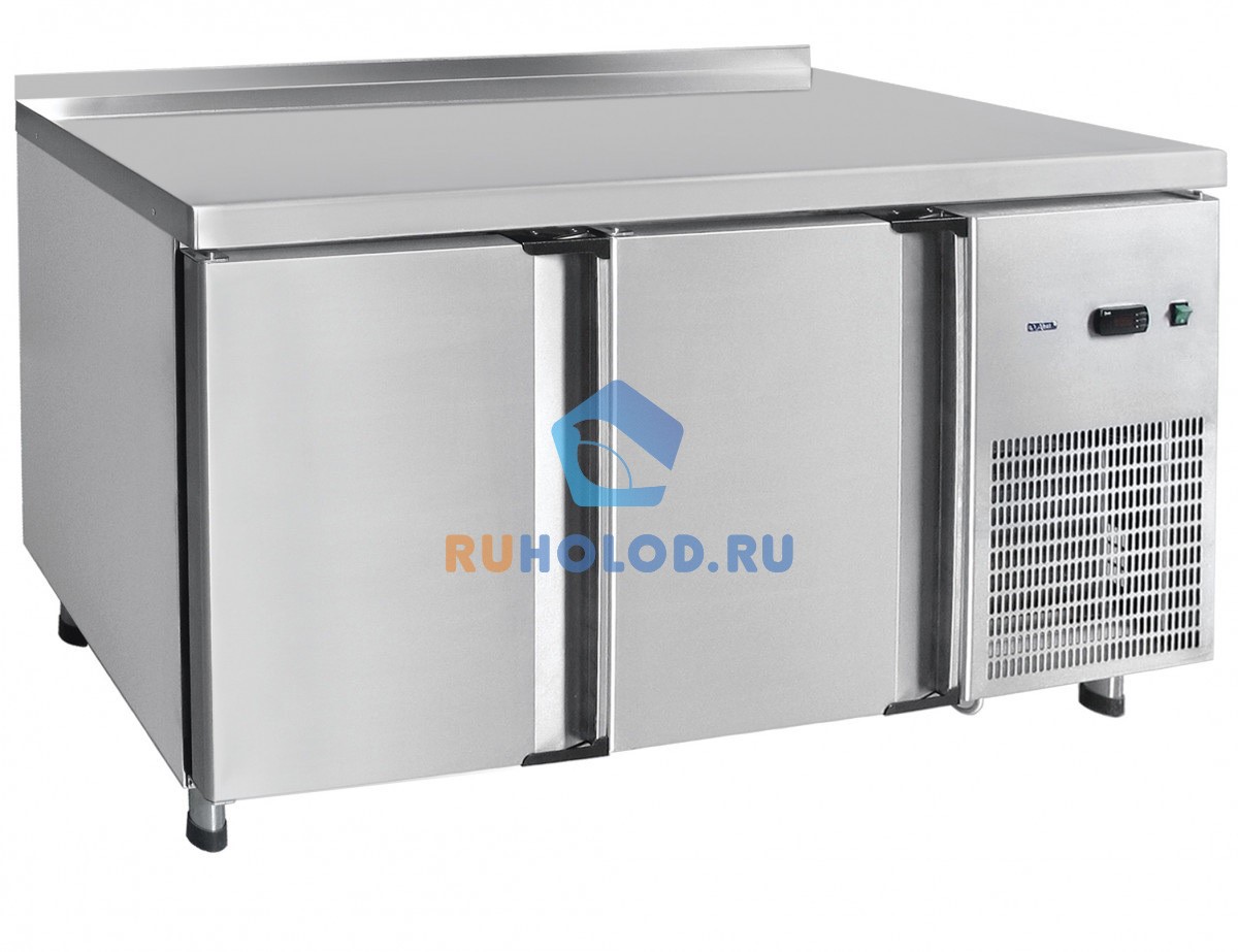 Стол морозильный Abat СХН-60-01 с бортом (ящики 1/2, дверь-стекло)