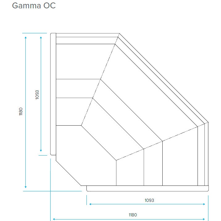 Витрина холодильная CRYSPI Gamma-2 OC 90 (угол внеш.) - Изображение 2